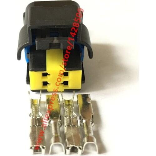 5 Sets 4 Pin Female Waterproof Automotive Connector Socket For FCI SICFHPE04BK Delphi 15369055