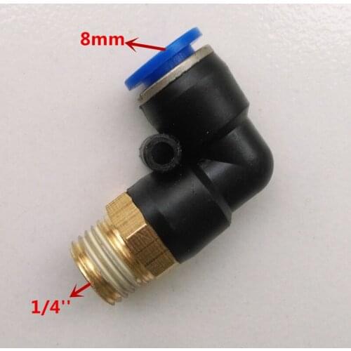 10pcs/lot Pneumatic Fittings L type 8mm-1/4" Pipe Fitting PL8-2