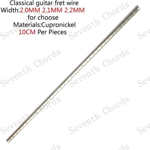 10 Pcs Cupronickel Copper-nickel alloy Fingerboard line fret wire for Classical guitar 10cm/piece Width 2.0mm & 2.1mm & 2.2mm