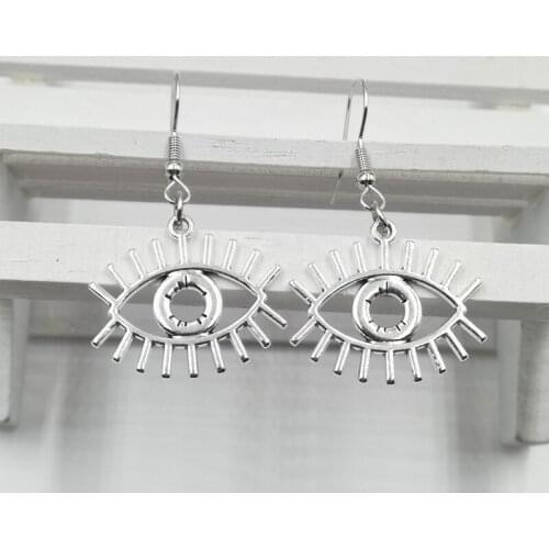 2021 / Fashion Evil Eye Hollow Moon Sun Light Earrings Jewelry
