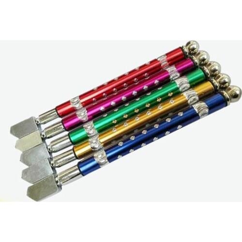 3mm-12mm Professional Glass Cutter Cutting Oil Feed Carbide Tipped Colorful Alloy Handle for Tiles Glass, Pencil Shape