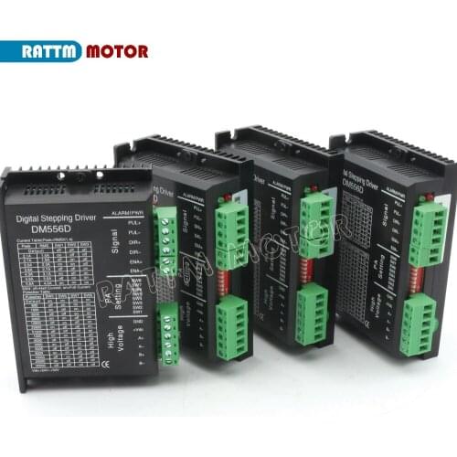 4pcs DM556D 50VDC 5.6A 256 microstep High performance digital for CNC Router MACHINE NEMA17 NEMA23 stepping motor driver