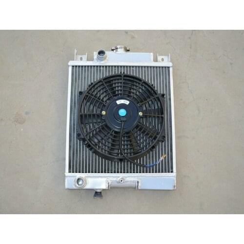 40MM 2 Core Aluminium Radiator + Fan For Suzuki Swift GTI 1989-1994 1989 1990 1991 1992 1993 1994