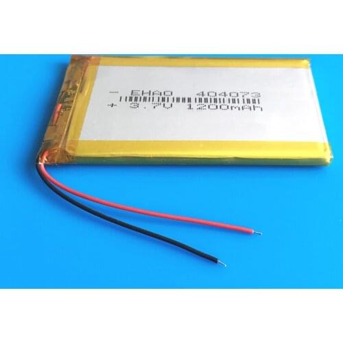 404073 3.7V 1200mAh lithium polymer rechargeable Lipo battery replace for bluetooth GPS wired microphone watch Speaker Recorder