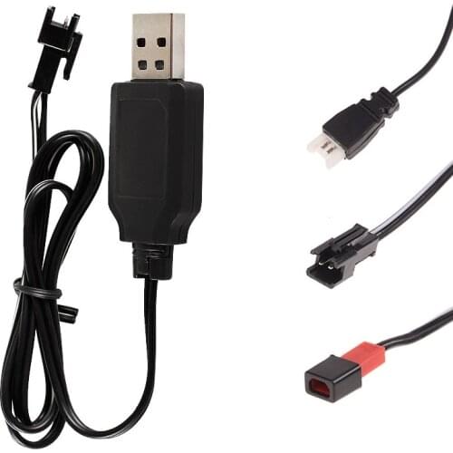Free Shipping 3.7V Battery USB Charger Charging Unit Black SM-2P Red JST-2P XH2.54 X5 For Rc Helicopter Quadcopter Toy