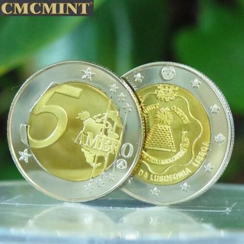 11 Gram Bi Metal New World Order $5 Amero Alex Jones Copy Replica Coins Collection Souvenir Xmas Christmas Gift C96