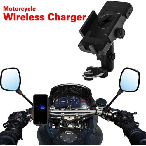 WUPP Motorcycle Wireless Charging Mobile Phone Holder Fast Charging 12-32V Electric Vehicle Mobile Phone Navigation Bracket
