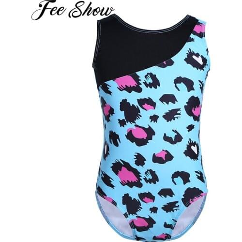 Kids Girls Summer Ballet Dance Leotard Bodysuit Dancewear One-piece Sleeveless Gymnastics Exercise Workout Jumpsuit Costume