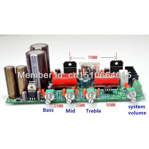 Finish board 2.0 lm3886 power amplifier hot power filter circuit speaker protection professional preamp and rear amplifier
