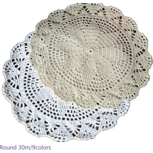 HOT cotton placemat cup coaster mug holder kitchen accessory handmade table place mat cloth lace round drink Crochet doilies pad