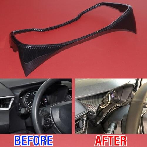 JEAZEA ABS Carbon Fiber Styling Dashboard Panel Frame Cover Trim Fit For Toyota Corolla 2019 Car Interior Decoration Sticker