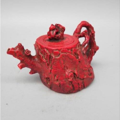 Chinese imitation resin old tree stump teapot crafts statue