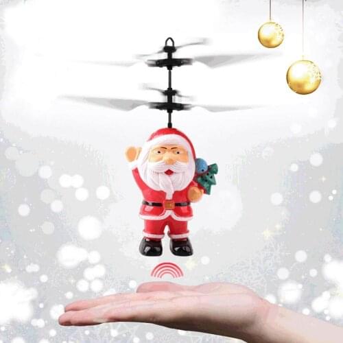 Creativity Flying Santa RC Flying Toy Infrared Induction RC Santa Copter Great Christmas Gift For Children