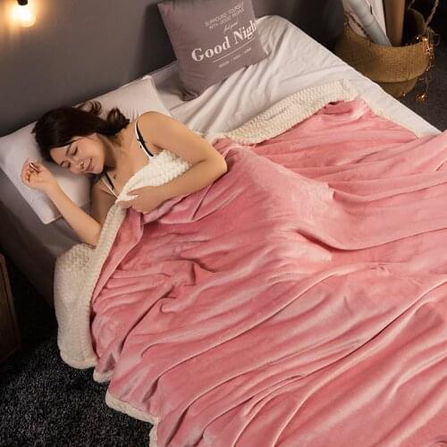 Mantas lisas para camas, manta de Sherpa suave, manta gruesa de franela cálida, manta a cuadros para sofá, manta polar