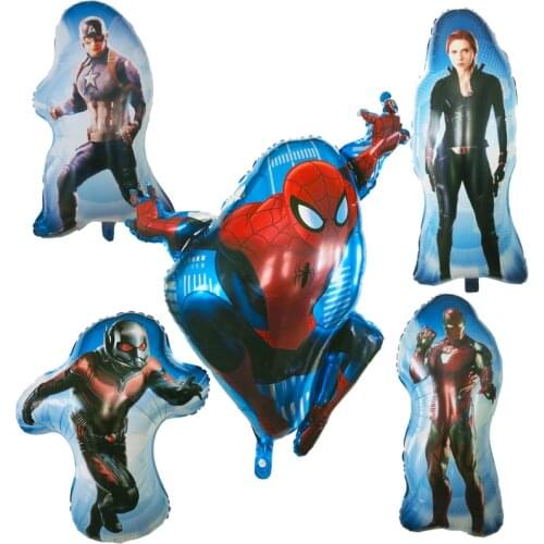 The avengers balloons Foil Super Hero Hulk Captain America Spiderman Ballon For Boys Birthday Supplies