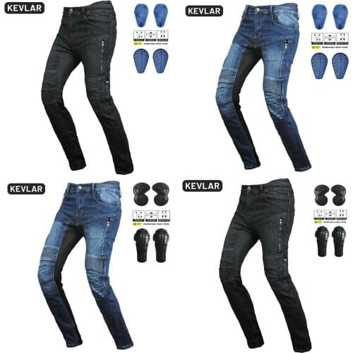Black Blue Summer Moto Pants Pants Men Moto Jeans Protective Gear Riding Touring Motorbike Trousers Motocross Pants Moto Pants