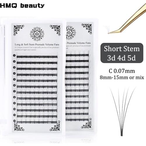 Eyelash Bunch Lashes Premade Volume Wide fans 3d/4d/5d/ Short Stem Volume Professional Eyelash Extensions Faux Mink Make up Tool
