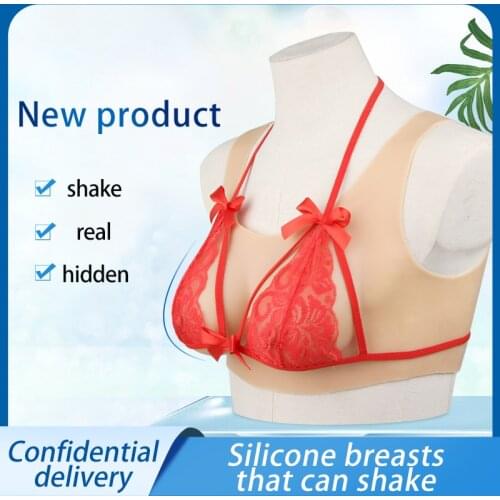 ONEFENG T-C1 Series Silicone Filling One-Piece Round Neck Silicone Breast For Crossdresser Soft Touch C Cup Breast Enhancement