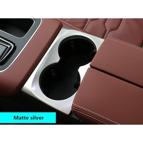 Fit For Citroen C5 Aircross Interior Front Seat Water Cup Full Cover Panel Stainless Steel Decoration Trim 1pcs