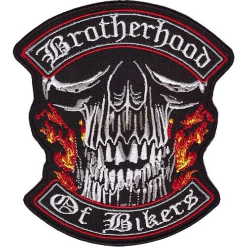 Retail horrible and coollarge size patch computer embroidery badge iron on cloth free shipping welcome custom