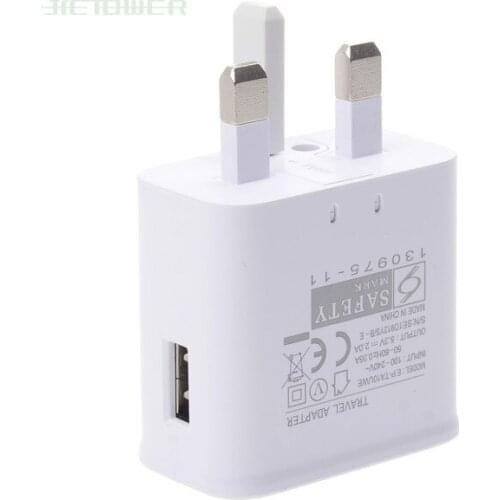 50pcs/lot UK Plug 5V 2A AC Single USB Port Smart Phone Wall Charger for Samsung Galaxy Note4 S6 S7 for iphone XS 8 7