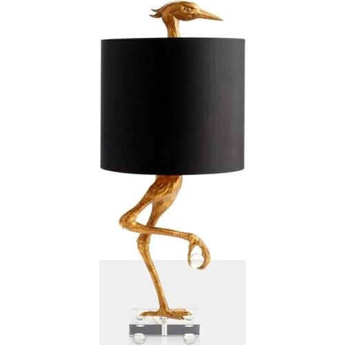 Modern Table Lamp Creative Ostrich Shape Desk Lamp Living Room Decoration Bedroom Bedside Luminaire Art Decor Led Light Fixtures