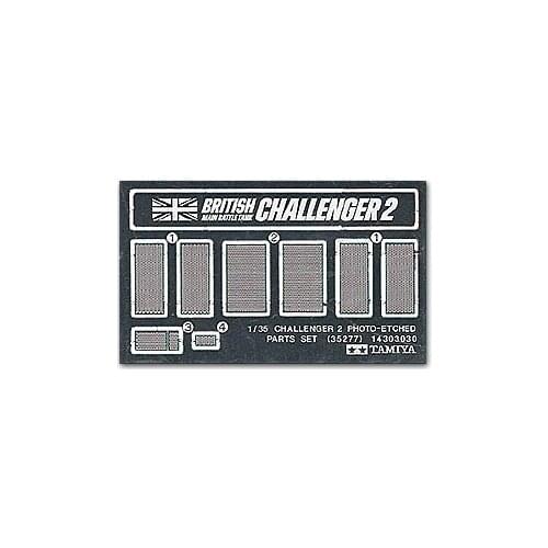 TAMIYA 1/35 scale models 35277 Challenger 2 main battle tank engine heat sink mouth protection net metal etched parts