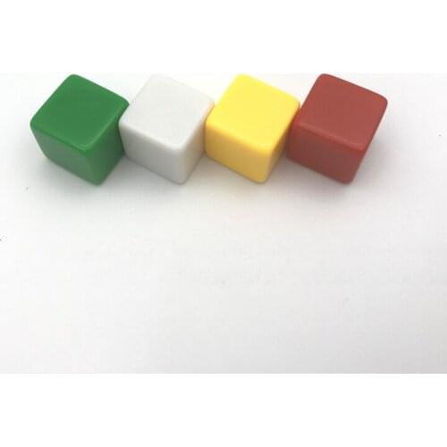 High-quality 100/200 Pcs/Lot 16mm Blank Dice D6 Color Can Write and Carving Blank Dice Children Teaching Game Dice Wholesale