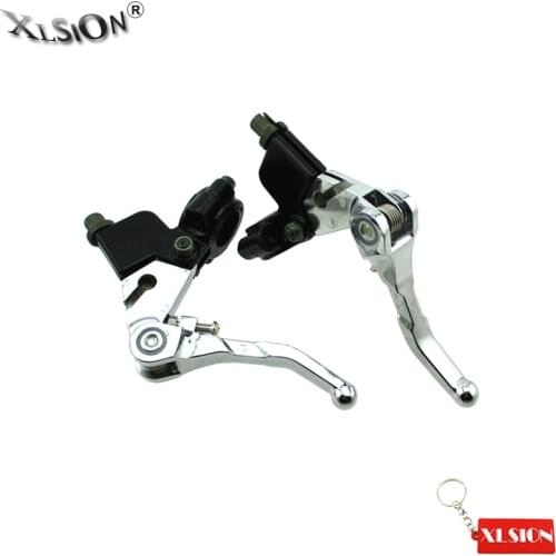 XLSION Aftermarket 7/8" Clutch+Brake Lever Set For Drum Brake Cafe Racer Honda Motorcycle ATC Quad