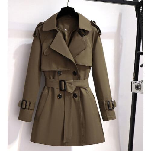New Spring Autumn Women Trench Coat Korean Casual Loose Ladies Loose Windbreaker Long Section Belt British Style Overcoat 4XL