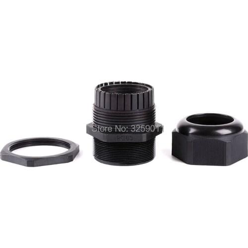 1PCS Cable Glands PG 63 Black White Waterproof Adjustable Nylon Connectors Joints With Gaskets 42-50mm For Electrical Appliances