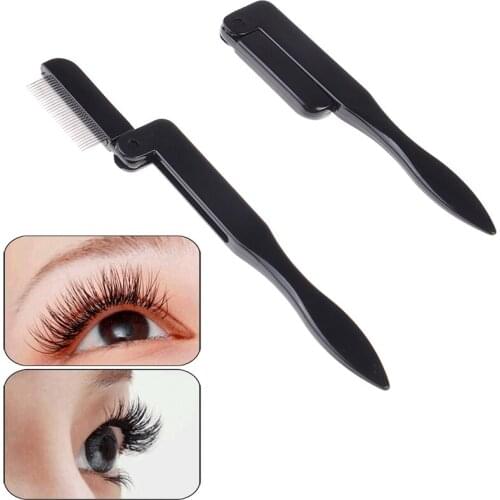 1PC Metal Eyelash Brush Comb Foldable Eyelash Curler Beauty Makeup Lash Separator Mascara Curl Beauty Makeup Cosmetic Tool