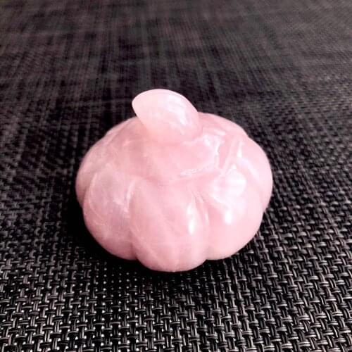 1pcs Pink Crystals Quartz Natural rose stones pumpkin All kinds of material Crystal Decoration Halloween Gift