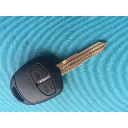 ZABEUDEIR 1pc Replacement Key Shell For Mitsubishi L200 Shogun Lancer OUTLANDER 2 Button FOB Remote Key Case uncut left blade