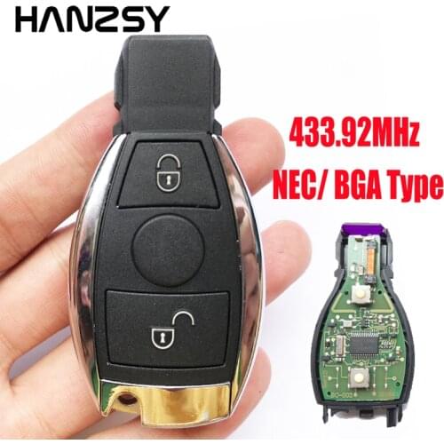 2 button Remote Key For Mercedes BENZ 2000+ Keyless Entry Fob NEC/BGA Complete Smart Key 433MHz Auto Car key
