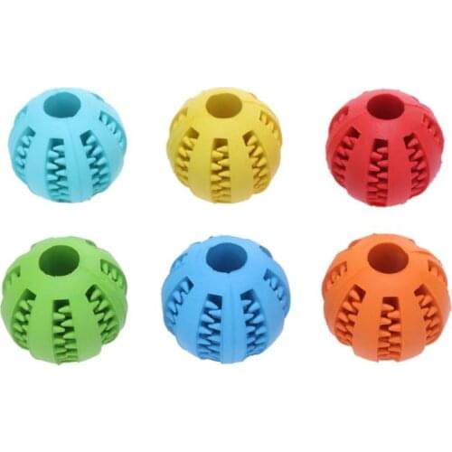 5/7 cm Dog Toy Interactive Rubber Balls Pet Dog Cat Puppy ElasticityTeeth Ball Dog Chew Toys Tooth Cleaning Balls Toys For Dogs