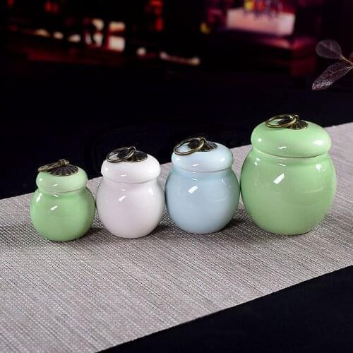 73ml Mini Ceramic jar Tea jar Powder storage tank Piggy Bank box Chinese Porcelain Ceramic Jar Small Porcelain Bottle