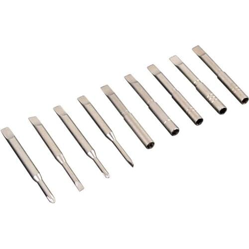 9Pcs Eyeglasses Screwdriver Replace Blades Bits Glasses Repair Accessories