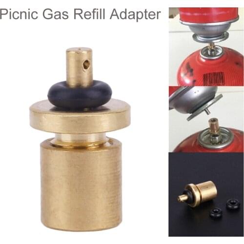 Outdoor Camping Hiking Stove Gas Cylinder Tank Refill Adapter Picnic Gas Refill Connector Practical Stove Accessory