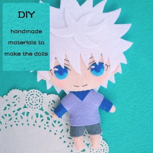 Anime Hunter x Hunter Handmade Killua DIY Hanging Plush Doll Toy Keychain Bag Cosplay Gift