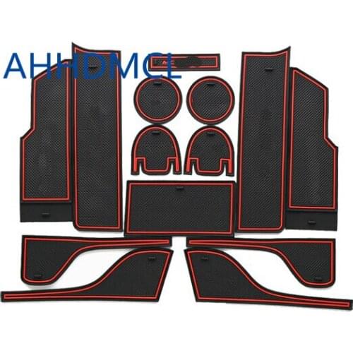Car Anti-Dirty Pad Door Groove Gate Slot Cup Armrest Storage Pad Anti-Slip Mat For Ford Mondeo 2013