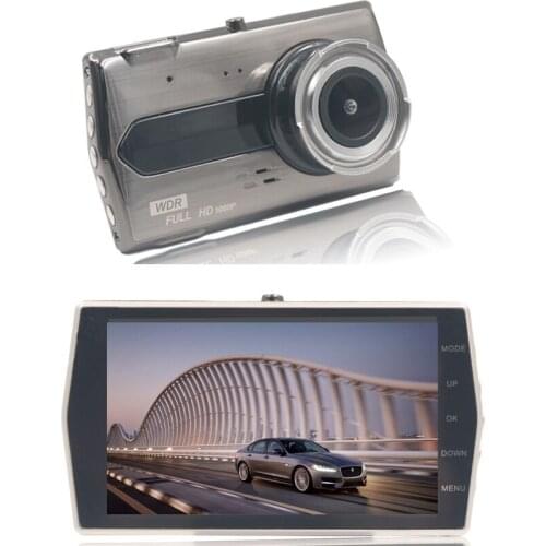 1 Set 4 Inch HD Night Vision IPS Screen Auto Car Dash Cam Dual Lens Car DVR Full HD 1080P Vehicle Camera Driving Recorder