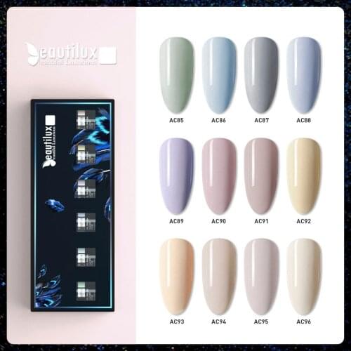 Beautilux Nail Gel Polish Kit White Beigh Ivory Lilac Color Salon Nails Gels Varnish Set Black Grey UV LED Lacquer10ml x6pcs Lot