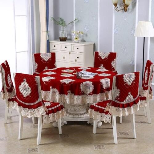 6-Piece chair cover and 1-piece table cloth chair cover Japanese style hotel banquet meeting room table chair cover boutique