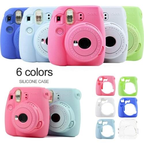 Colorful Camera Cases Suitable for Polaroid Fujifilm Instax Mini 8 9 Carrying Storage Cover Bag Soft Silicone Skin Protective