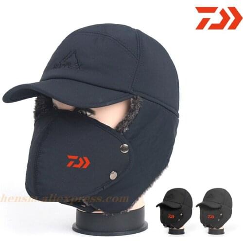 Dawa New Fishing Hiking Camping Thermal Fleece Hat Hooded Neck Warmer Winter Sports Face Mask for Men Bike Masked Cap