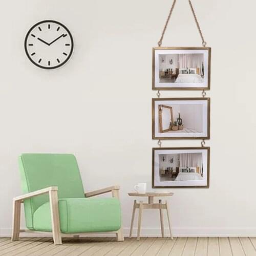 Girl Room Decoration Wall Hang Shelf Decoration For 6inch 7inch Photos Chain Beautiful Three Connected Sturdy Display Frames