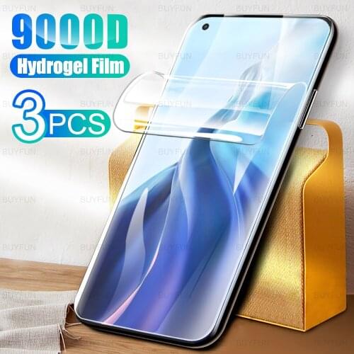 For Xiaomi Mi 11 3pcs full cover front hydrogel film for mi 11 6.81'' m2011k2c HD Anti-fingerprint screen protector film