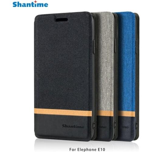 Canvas PU Leather Phone Bag Case For Elephone E10 Flip Case For Elephone E10 Business Case Soft Silicone Back Cover