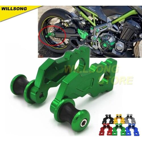 Swingarm Spools Crash Slider Chain Adjuster Stand Screw For KAWASAKI Z900 2017 2018 Motorcycle Accessories Parts Support
